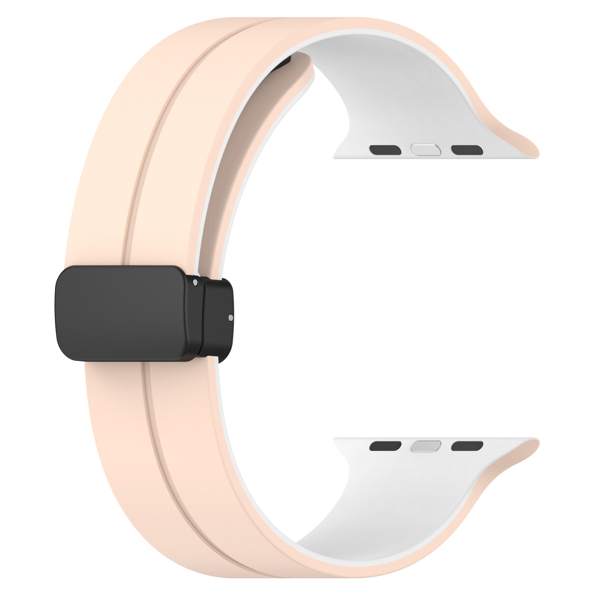 For Apple Watch Series 9 8 7 41mm 6 5 4 SE (2023) SE (2022) SE 40mm 3 2 1 38mm Magnetic Buckle Wrist Band Bi-color Silicone Watch Strap For Apple Watch Series 9 8 7 41mm 6 5 4 SE (2023) SE (2022) SE 40mm 3 2 1 38mm Magnetic Buckle Wrist Band Bi-color Silicone Watch Strap